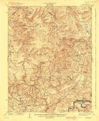 Lobelia West Virginia Historical topographic map, 1:62500 scale, 15 X 15 Minute, Year 1939