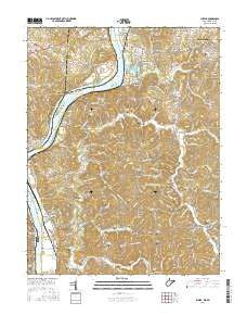 Lubeck West Virginia Current topographic map, 1:24000 scale, 7.5 X 7.5 Minute, Year 2016