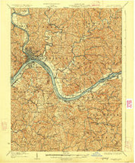 Marietta West Virginia Historical topographic map, 1:62500 scale, 15 X 15 Minute, Year 1927