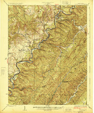 Marlinton West Virginia Historical topographic map, 1:62500 scale, 15 X 15 Minute, Year 1925