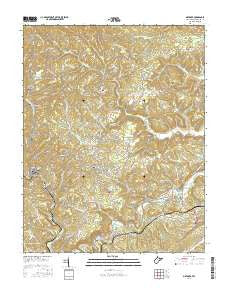 Matoaka West Virginia Current topographic map, 1:24000 scale, 7.5 X 7.5 Minute, Year 2016