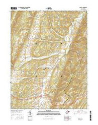 Medley West Virginia Current topographic map, 1:24000 scale, 7.5 X 7.5 Minute, Year 2016