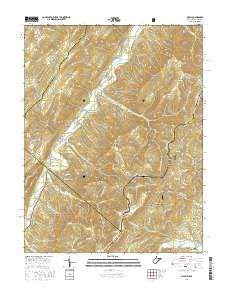 Milam West Virginia Current topographic map, 1:24000 scale, 7.5 X 7.5 Minute, Year 2016
