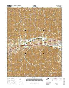 Milton West Virginia Current topographic map, 1:24000 scale, 7.5 X 7.5 Minute, Year 2016