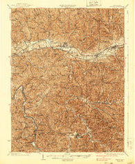 Milton West Virginia Historical topographic map, 1:62500 scale, 15 X 15 Minute, Year 1935
