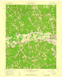 Milton West Virginia Historical topographic map, 1:24000 scale, 7.5 X 7.5 Minute, Year 1958