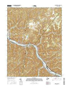 Montgomery West Virginia Current topographic map, 1:24000 scale, 7.5 X 7.5 Minute, Year 2016