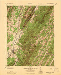Moorefield West Virginia Historical topographic map, 1:62500 scale, 15 X 15 Minute, Year 1945