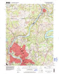 Morgantown North West Virginia Historical topographic map, 1:24000 scale, 7.5 X 7.5 Minute, Year 1994