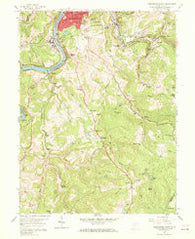 Morgantown South West Virginia Historical topographic map, 1:24000 scale, 7.5 X 7.5 Minute, Year 1957