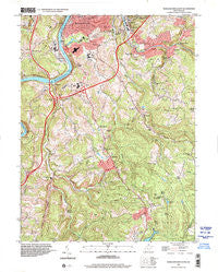 Morgantown South West Virginia Historical topographic map, 1:24000 scale, 7.5 X 7.5 Minute, Year 1997