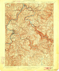 Morgantown West Virginia Historical topographic map, 1:62500 scale, 15 X 15 Minute, Year 1902