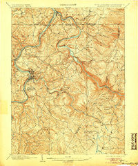 Morgantown West Virginia Historical topographic map, 1:62500 scale, 15 X 15 Minute, Year 1902