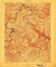 Morgantown West Virginia Historical topographic map, 1:62500 scale, 15 X 15 Minute, Year 1902