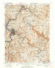 Morgantown West Virginia Historical topographic map, 1:62500 scale, 15 X 15 Minute, Year 1931