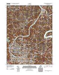 Morgantown North West Virginia Historical topographic map, 1:24000 scale, 7.5 X 7.5 Minute, Year 2011