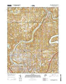 Morgantown North West Virginia Historical topographic map, 1:24000 scale, 7.5 X 7.5 Minute, Year 2014