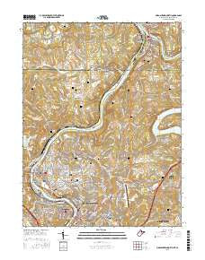 Morgantown North West Virginia Current topographic map, 1:24000 scale, 7.5 X 7.5 Minute, Year 2016