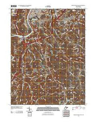 Morgantown South West Virginia Historical topographic map, 1:24000 scale, 7.5 X 7.5 Minute, Year 2011
