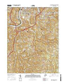 Morgantown South West Virginia Current topographic map, 1:24000 scale, 7.5 X 7.5 Minute, Year 2016