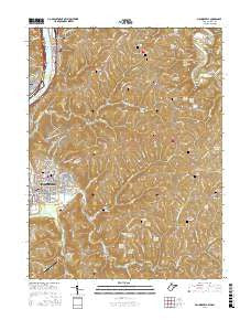 Moundsville West Virginia Current topographic map, 1:24000 scale, 7.5 X 7.5 Minute, Year 2016