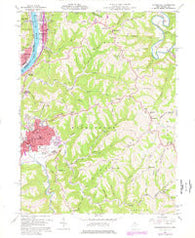 Moundsville West Virginia Historical topographic map, 1:24000 scale, 7.5 X 7.5 Minute, Year 1960