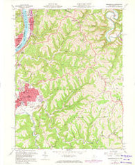 Moundsville West Virginia Historical topographic map, 1:24000 scale, 7.5 X 7.5 Minute, Year 1960