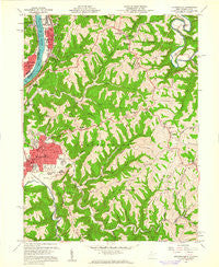 Moundsville West Virginia Historical topographic map, 1:24000 scale, 7.5 X 7.5 Minute, Year 1960