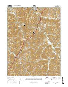 Mount Clare West Virginia Current topographic map, 1:24000 scale, 7.5 X 7.5 Minute, Year 2016