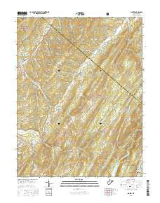 Mozer West Virginia Current topographic map, 1:24000 scale, 7.5 X 7.5 Minute, Year 2016