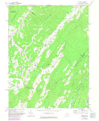 Mozer West Virginia Historical topographic map, 1:24000 scale, 7.5 X 7.5 Minute, Year 1969