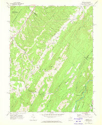 Mozer West Virginia Historical topographic map, 1:24000 scale, 7.5 X 7.5 Minute, Year 1969