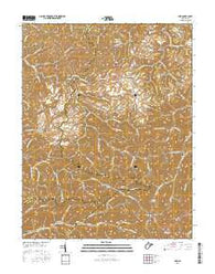 Mud West Virginia Current topographic map, 1:24000 scale, 7.5 X 7.5 Minute, Year 2016