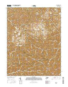 Mud West Virginia Current topographic map, 1:24000 scale, 7.5 X 7.5 Minute, Year 2016