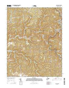 Mullens West Virginia Historical topographic map, 1:24000 scale, 7.5 X 7.5 Minute, Year 2014