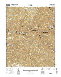 Mullens West Virginia Current topographic map, 1:24000 scale, 7.5 X 7.5 Minute, Year 2016