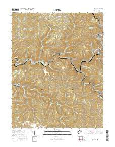 Mullens West Virginia Current topographic map, 1:24000 scale, 7.5 X 7.5 Minute, Year 2016