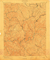 Mullens West Virginia Historical topographic map, 1:62500 scale, 15 X 15 Minute, Year 1912