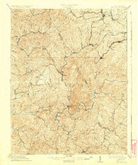 Mullens West Virginia Historical topographic map, 1:62500 scale, 15 X 15 Minute, Year 1912