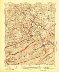 Narrows Virginia Historical topographic map, 1:62500 scale, 15 X 15 Minute, Year 1937