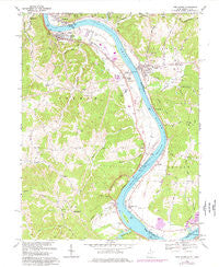 New Haven West Virginia Historical topographic map, 1:24000 scale, 7.5 X 7.5 Minute, Year 1968