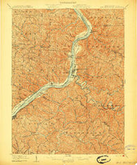 New Martinsville West Virginia Historical topographic map, 1:62500 scale, 15 X 15 Minute, Year 1906
