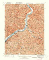 New Martinsville West Virginia Historical topographic map, 1:62500 scale, 15 X 15 Minute, Year 1924