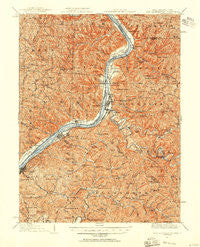 New Martinsville West Virginia Historical topographic map, 1:62500 scale, 15 X 15 Minute, Year 1924