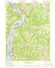 New Martinsville West Virginia Historical topographic map, 1:24000 scale, 7.5 X 7.5 Minute, Year 1960
