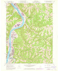 New Martinsville West Virginia Historical topographic map, 1:24000 scale, 7.5 X 7.5 Minute, Year 1960