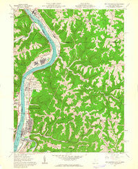 New Martinsville West Virginia Historical topographic map, 1:24000 scale, 7.5 X 7.5 Minute, Year 1960