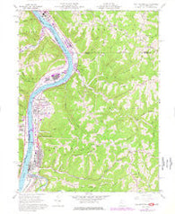 New Martinsville West Virginia Historical topographic map, 1:24000 scale, 7.5 X 7.5 Minute, Year 1960