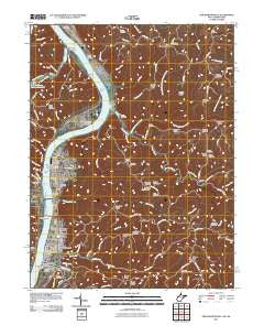 New Martinsville West Virginia Historical topographic map, 1:24000 scale, 7.5 X 7.5 Minute, Year 2011