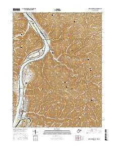 New Martinsville West Virginia Current topographic map, 1:24000 scale, 7.5 X 7.5 Minute, Year 2016